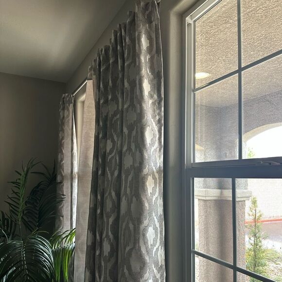 West Elm Ikat Shine Panel Curtain Set of 6 - Picture 2 of 8